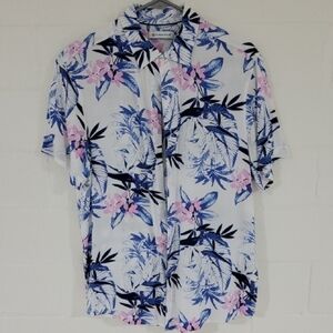 Cubavera Tropical Blue and Pink Shirt